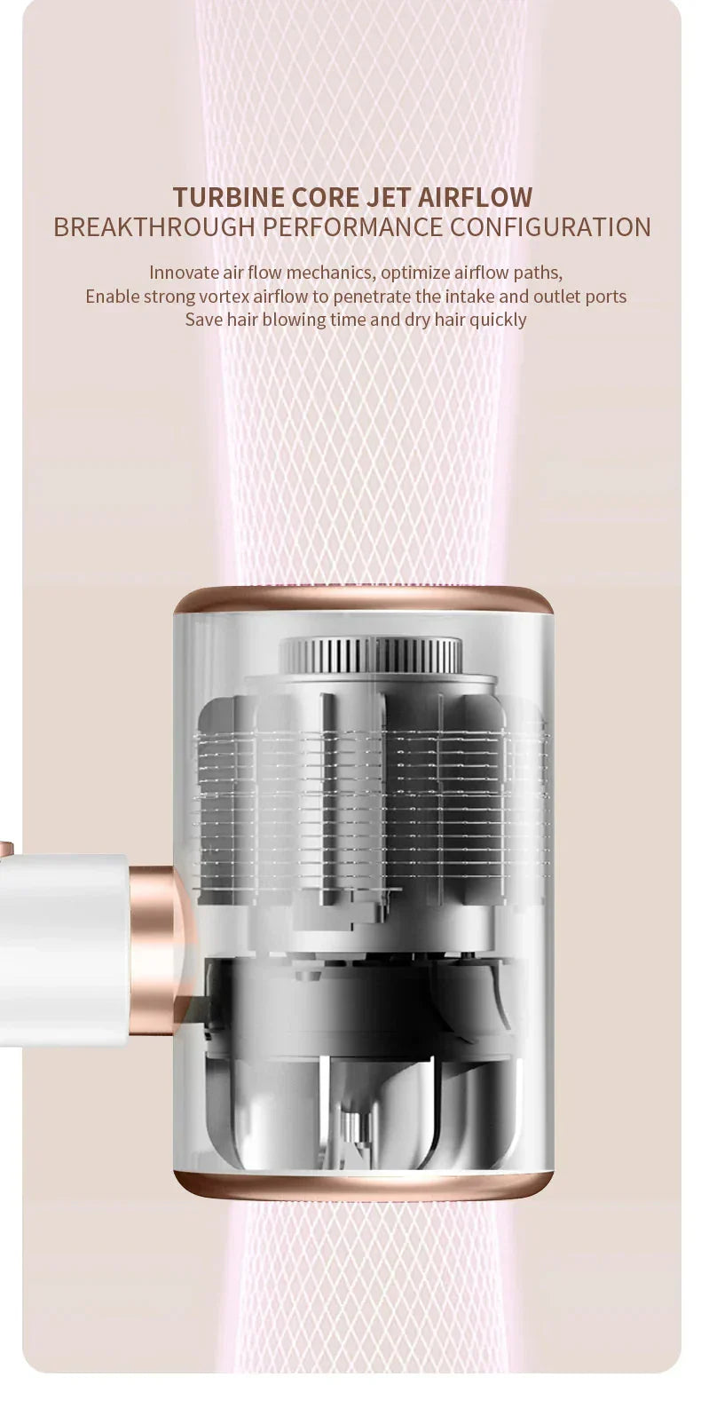 2400W Hochleistungs-Haartrockner mit Kalt- und Warmeluft Ionentechnologie