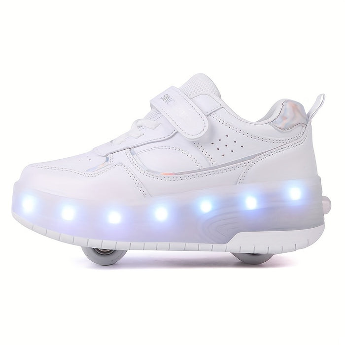 LightGlide Kindersneaker – LED-Schuhe mit ausziehbaren Rollen