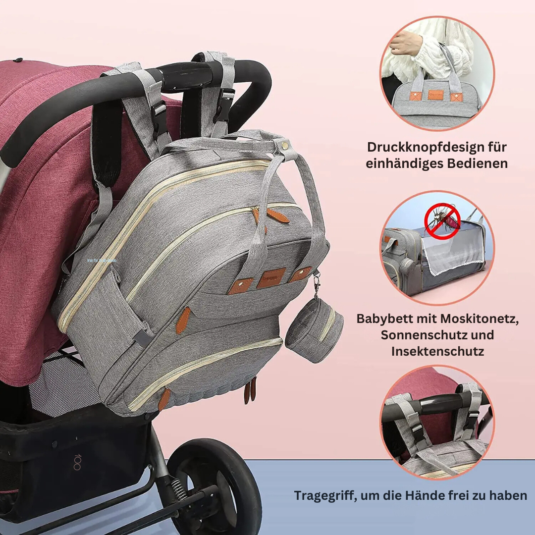 2-in-1 Baby Rucksack mit Wickelauflage