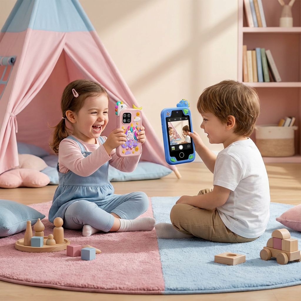 Bildungsförderndes Spielzeug für Kinder in Form eines Smartphones
