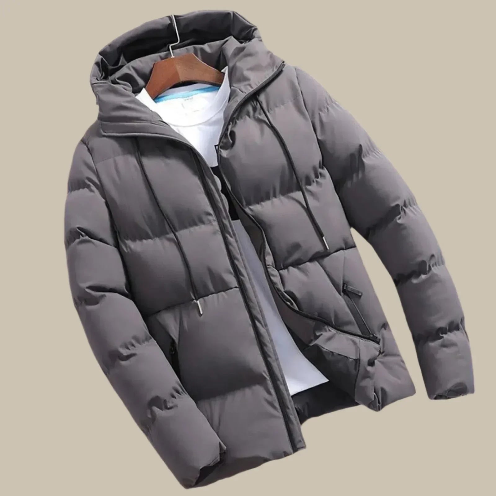 Winterjacke Herren | Wasserdicht | Puffer Design | Mit Kapuze