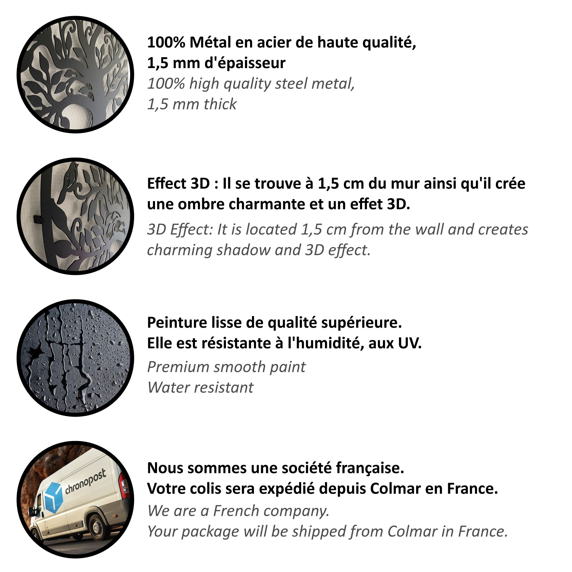 PerchArt Metall Wanddekoration – Vögel auf einem Ast für eine zeitlose natürliche Ausstrahlung