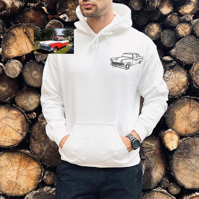 CarStitch | Die personalisierte gestickte Auto-Hoodie deines eigenen Autos