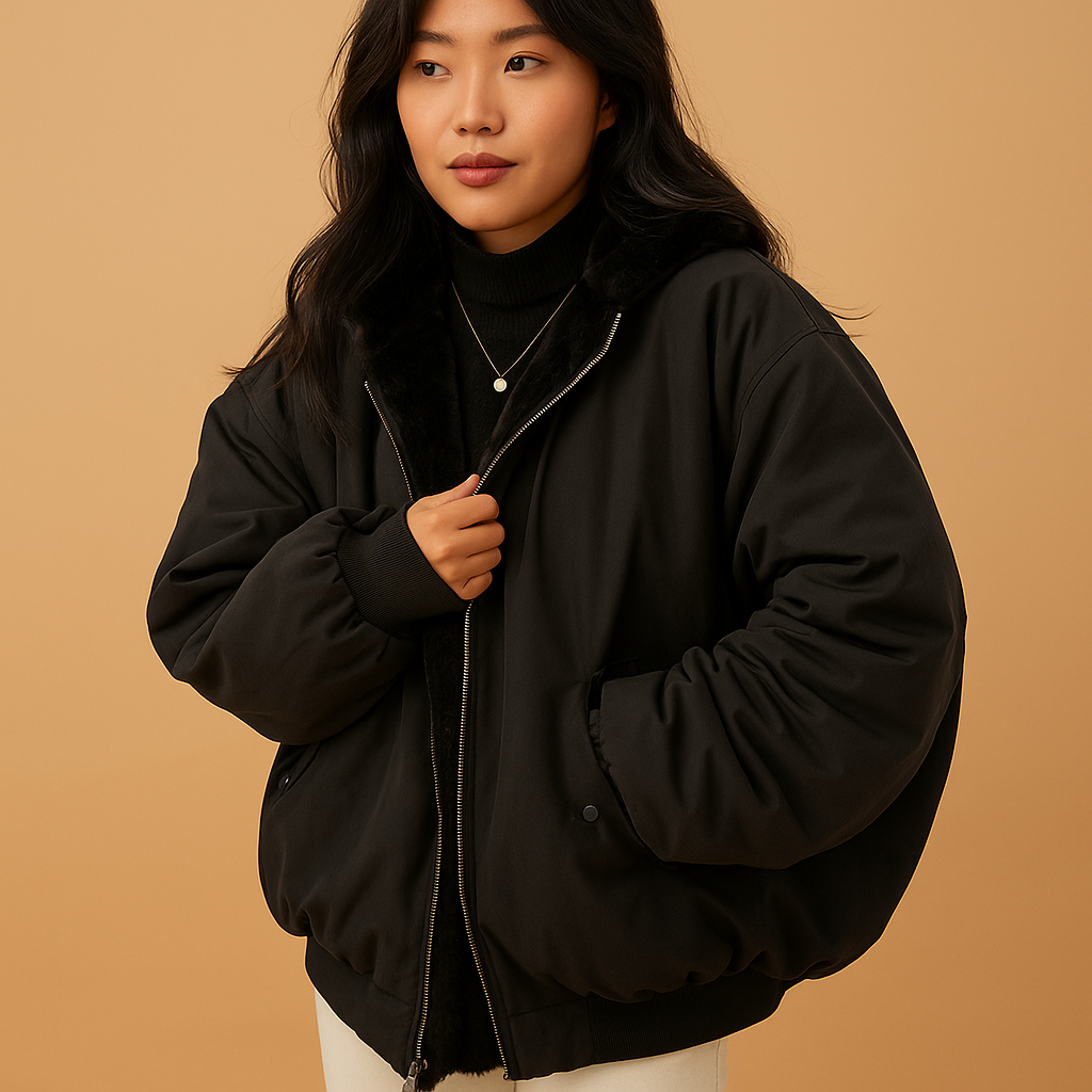 Yarice Kurze Winterjacke mit Kapuze – Warm und Elegant