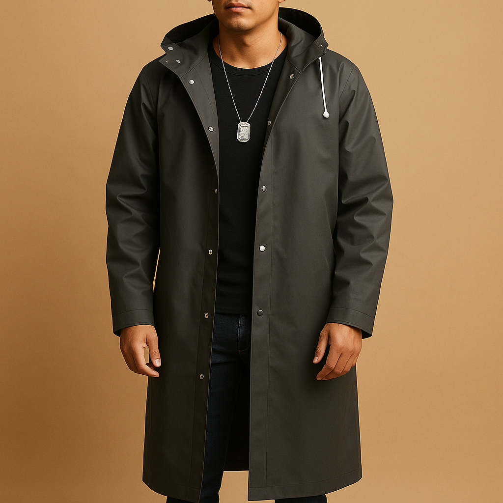 Stormschild Regenjacke für Herren – Wasserdichtes EVA mit Langer Schnitt und Warmem Design