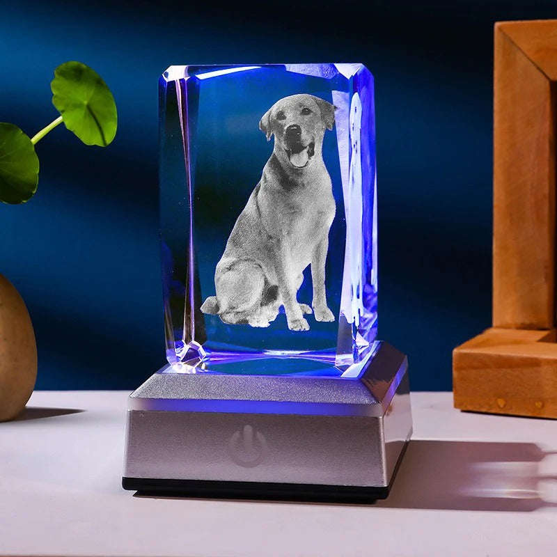 Graviertes 2D/3D Kristallblock Erinnerungsstück