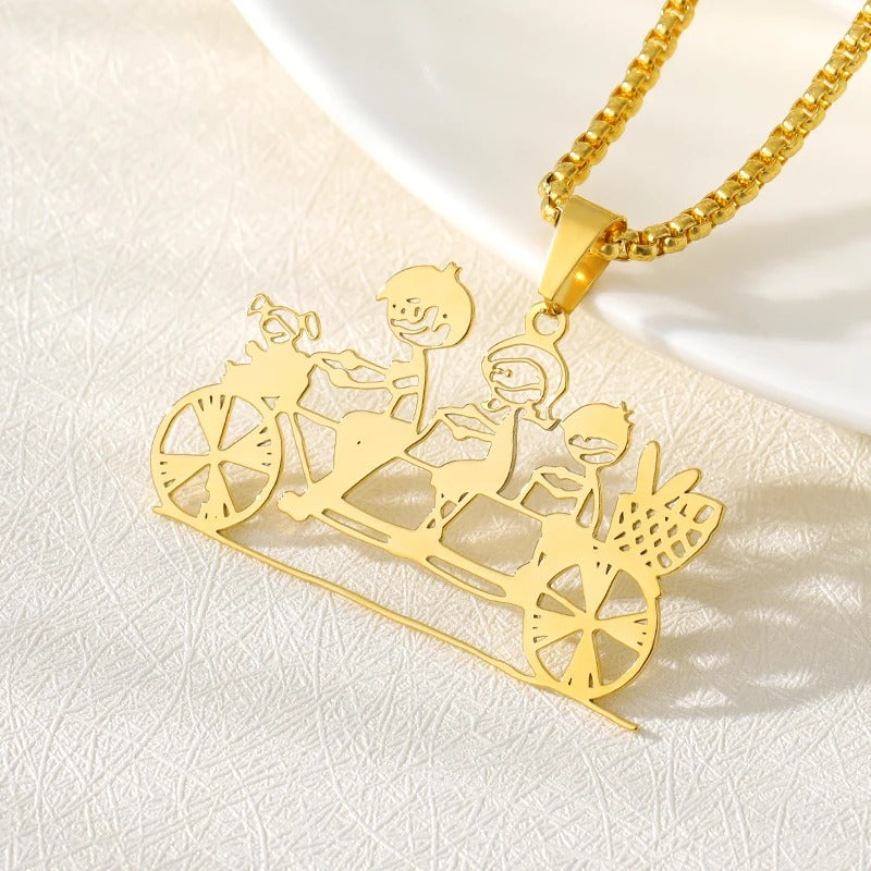 Persönlicher Kinderzeichnung Anhänger Einzigartiges Geschenk