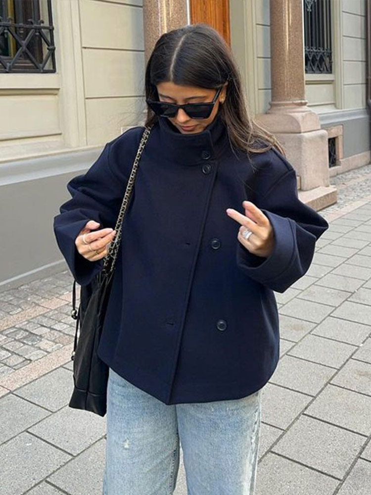 Doppelknopf Damenjacke Elegance – Kurze Schicke Jacke mit Bequemer Passform