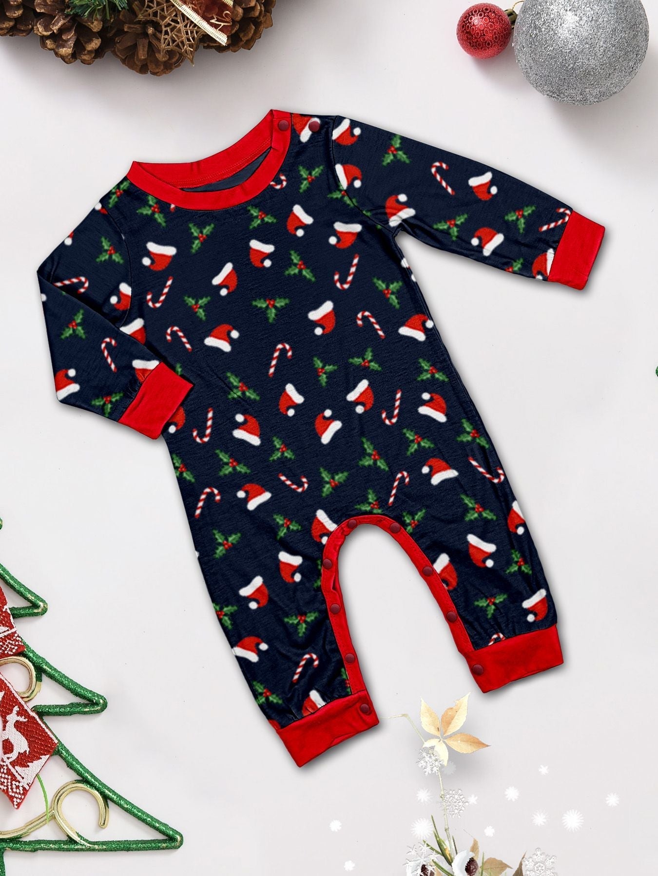 Blaue Feiertags-Matching-Familien-Weihnachtspyjamas | Pyjamas für Erwachsene, Kinder und Hunde