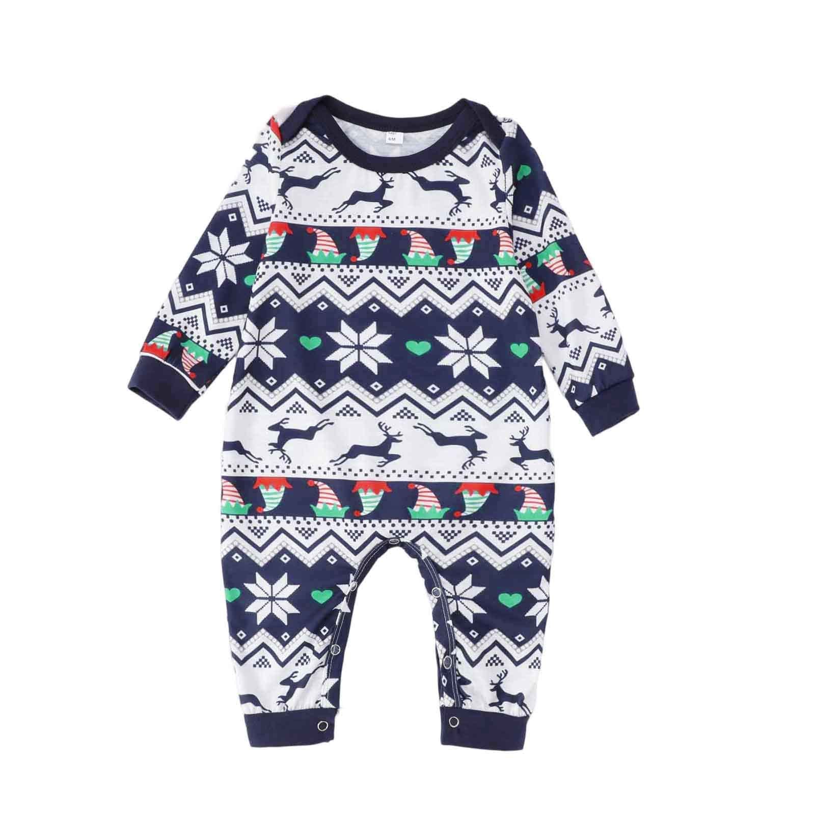 Blaue Elch-Elfen passende Familien-Weihnachtspyjamas