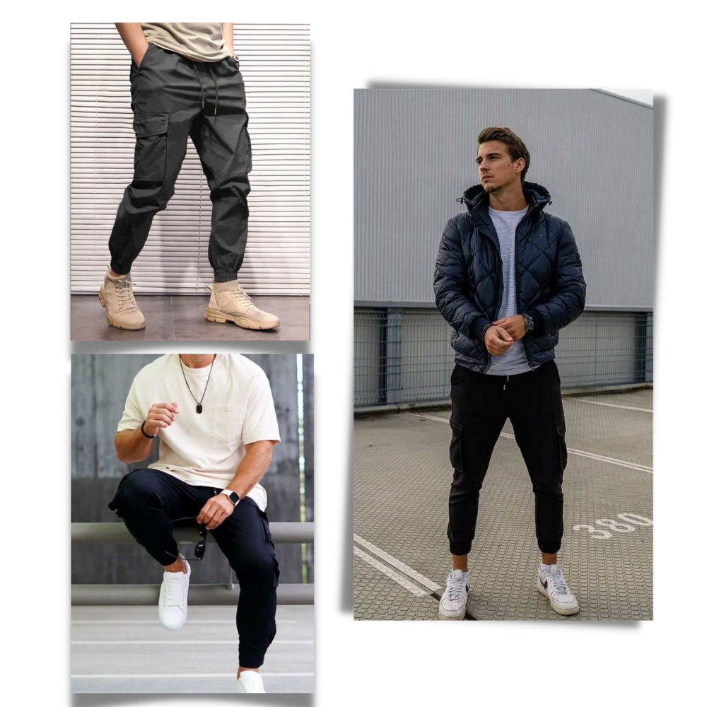 Herren Slim Fit Cargo-Hose
