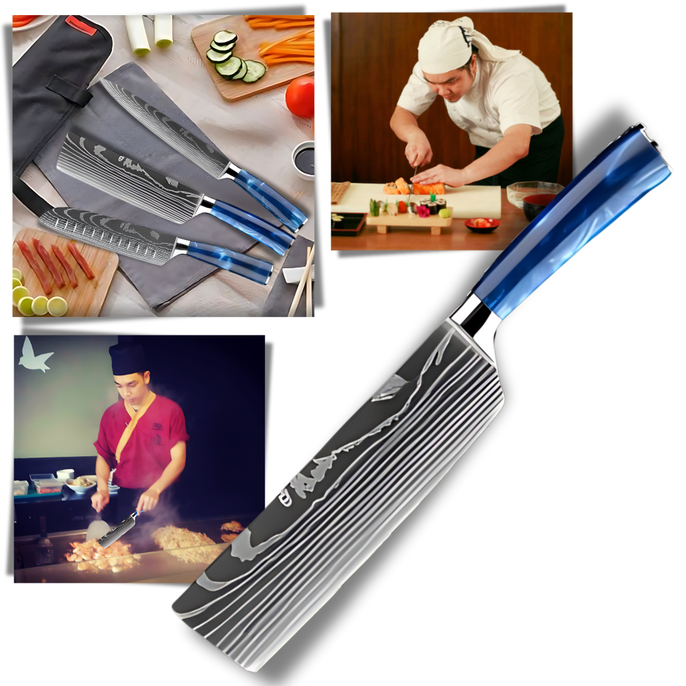 Atlantikblaue Japanische Messer