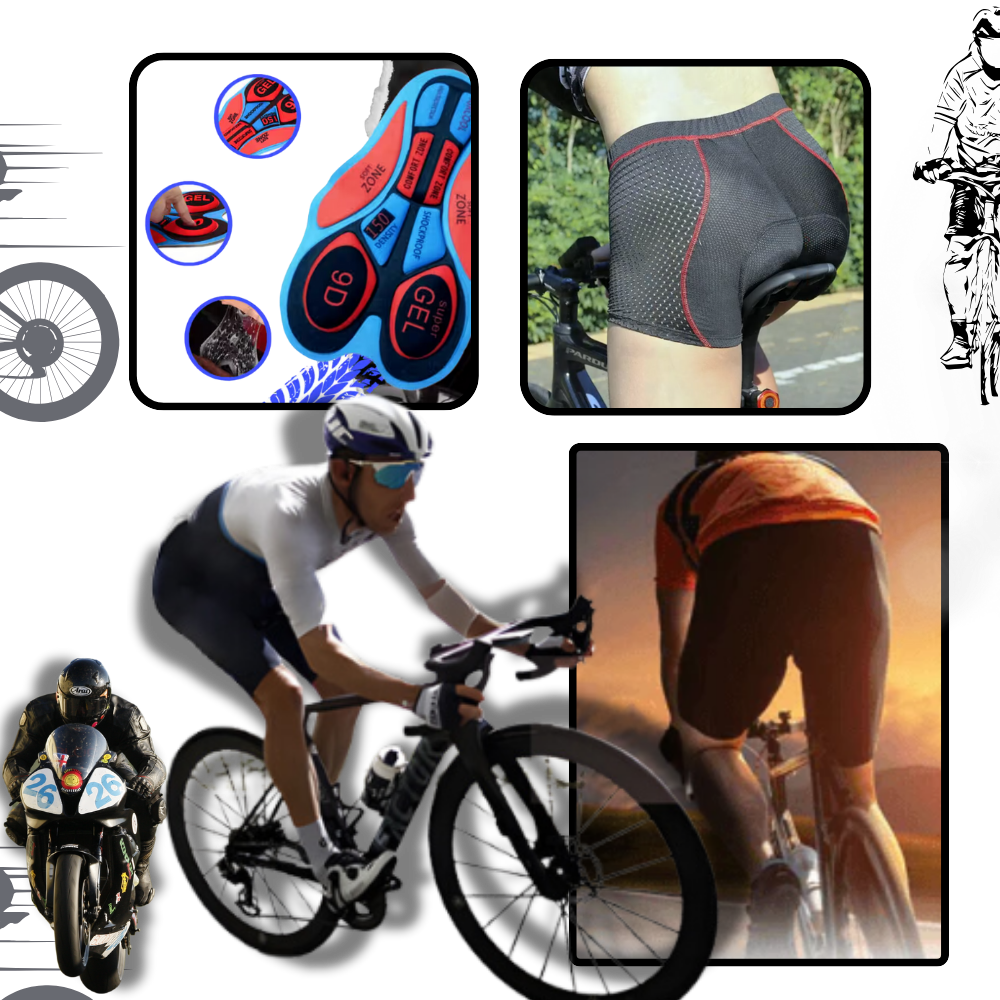 Nahtlose gepolsterte Fahrradhose