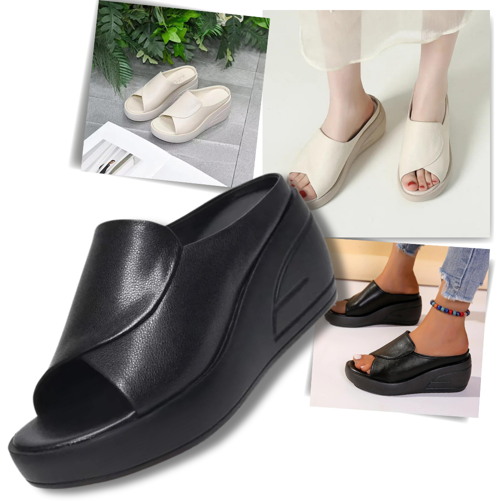 Stoßdämpfende orthopädische Sandalen mit Absatz