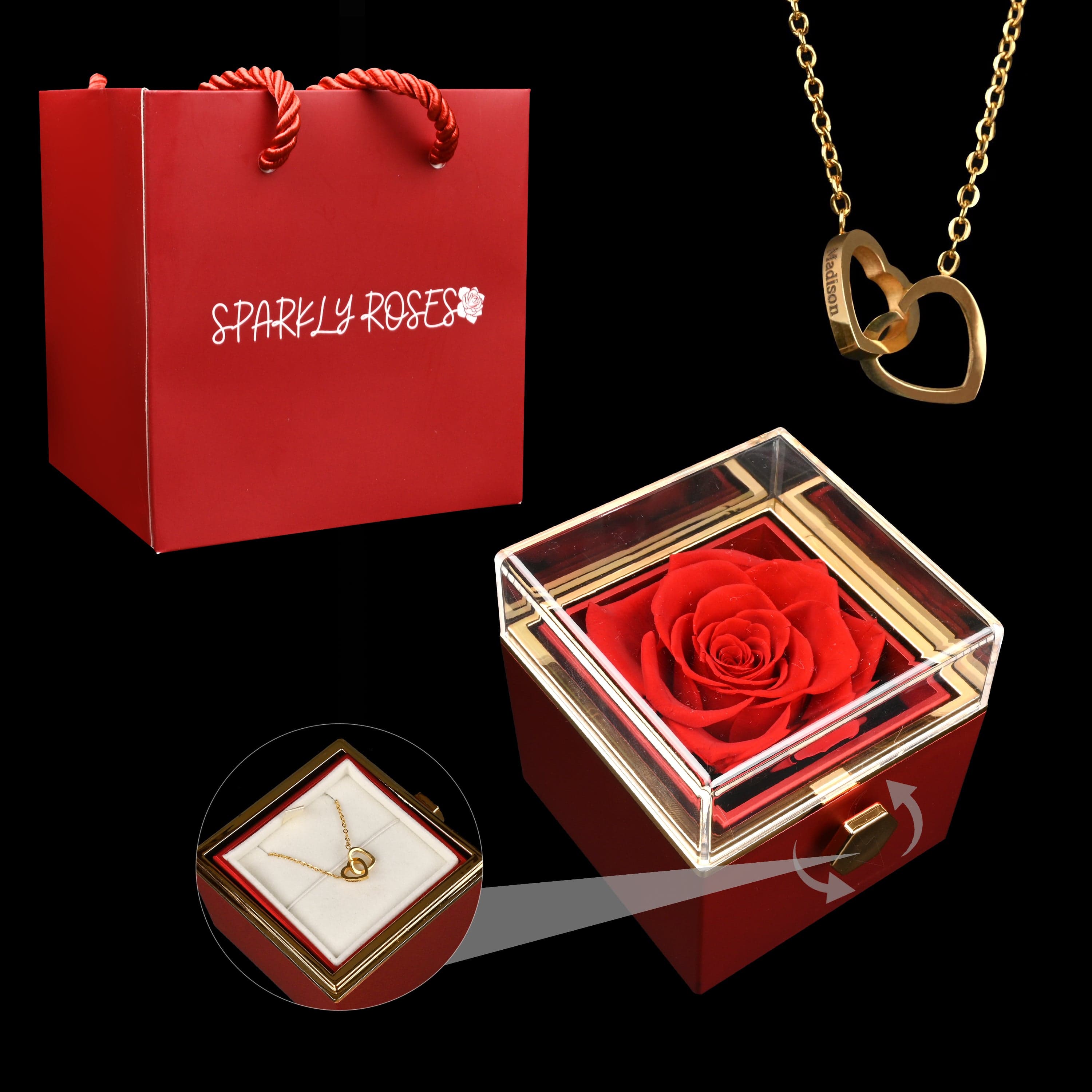 HeartBond | Halskette mit Ewiger Rose Box