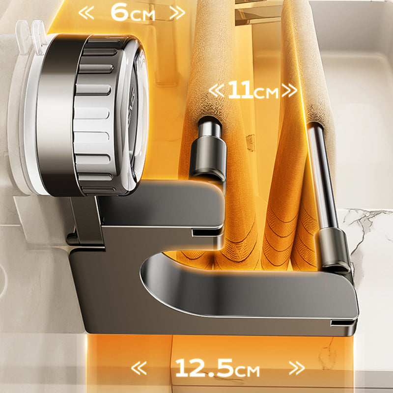 AquaElegance Saugnapf Doppelter Handtuchhalter | Mühelos stilvolle Handtuchaufbewahrung mit sicherer Saugnapftechnologie für ein aufgeräumtes Badezimmer