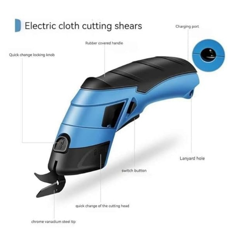 LuxCut Elegante Wiederaufladbare Schere | Manuelle elektrische Schere für Präzision und Komfort