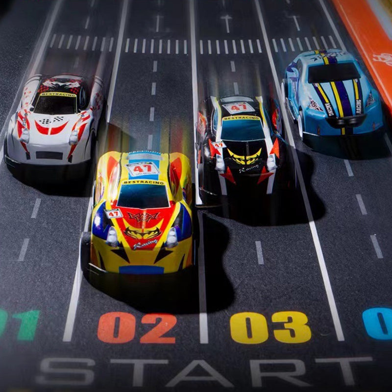 MiniGarage | 48 Mini Retro Autos mit Integrierter Garage für Kinder