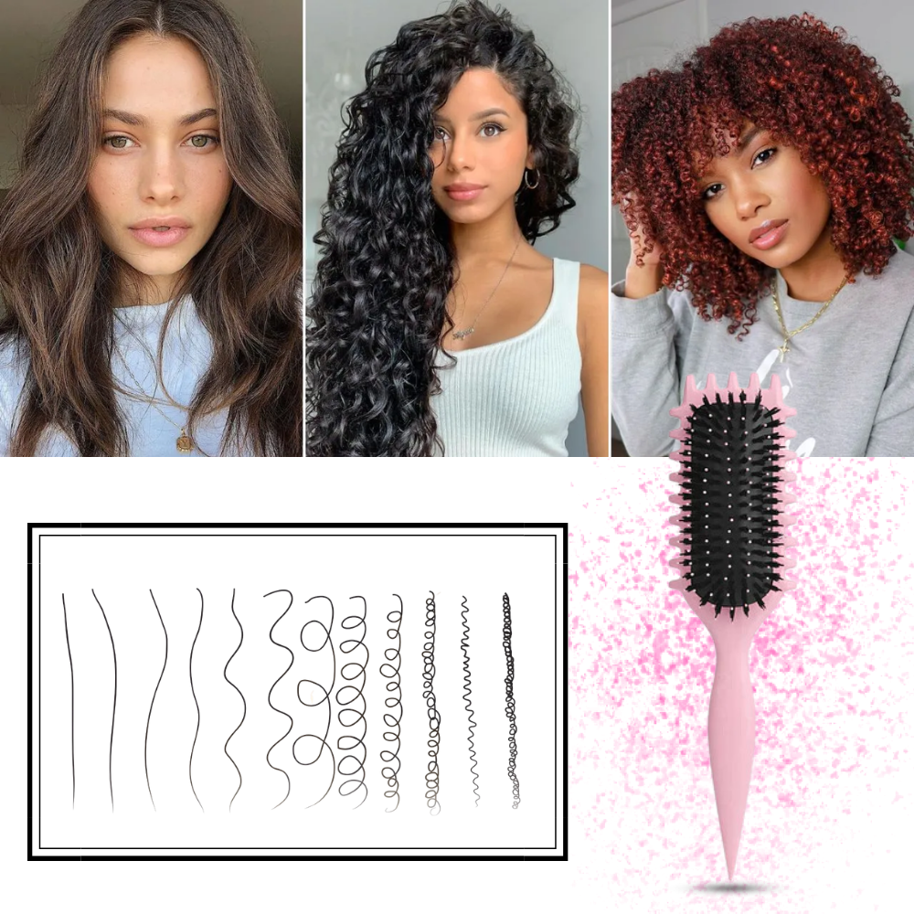 Verwicklungsfreier Locken definierender Pinsel