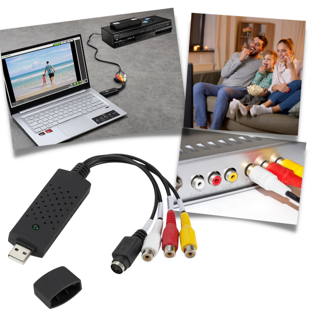 USB 2.0 Easier Cap Video TV DVD VHS DVR Capture Adapter