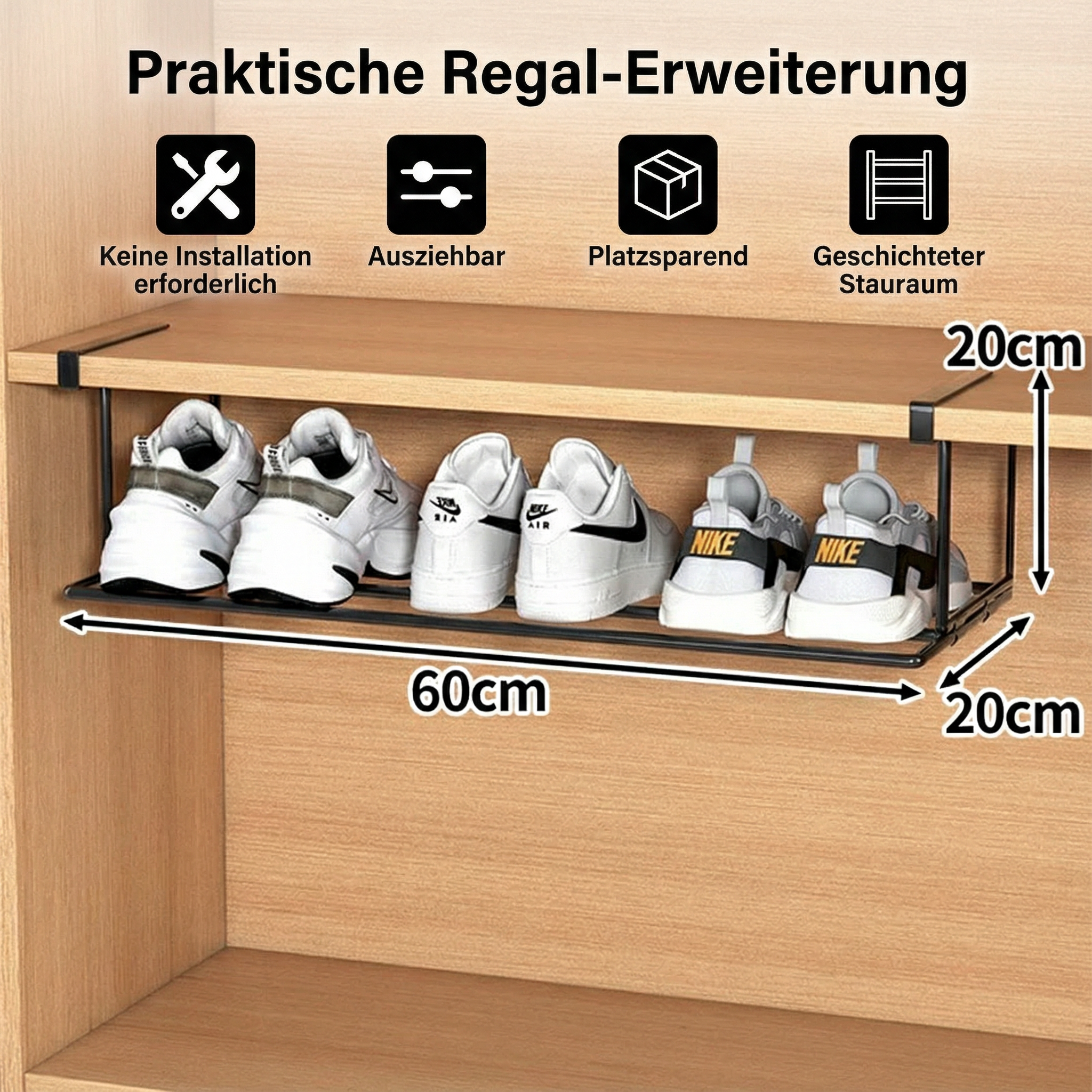 Praktische Bücherregal-Erweiterung